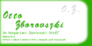 otto zborovszki business card